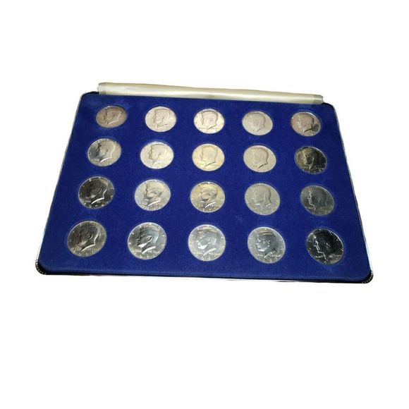 John F. Kennedy Uncirculated Half Dollars 1964 - 1984 Set in velvet case - Picture 6 of 16